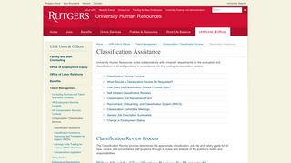 Classification Assistance | Rutgers University Human Resources