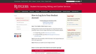 How to Log In to Your Student Account - Student Accounting - Rutgers ...
