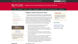 Rutgers Tuition Payment Plans | Student Accounting, Billing, and ...