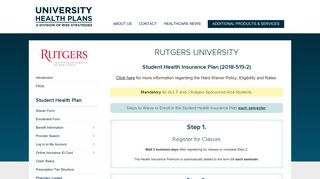 Rutgers University Student Health Insurance Plan | University Health ...