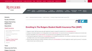 Enrolling in Rutgers Student Health Insurance Plan | Rutgers