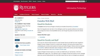 Camden Web Mail - Rutgers Camden Information Technology