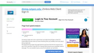 Access dining.rutgers.edu. Zimbra Web Client Sign In