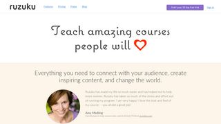 Ruzuku - Teach Amazing Courses People will Love