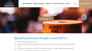 RVNA Event Insurance | About RVNA