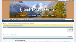 Warning RV Repair Club - Grand Design Owner's Forum