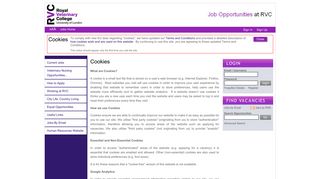 Cookies - Jobs at RVC - The Royal Veterinary College