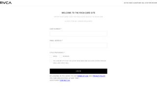 RVCA Employees - RVCA Card Welcome