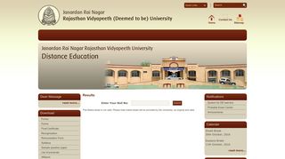 Results - Janardan Rai Nagar Rajasthan Vidhyapeeth University