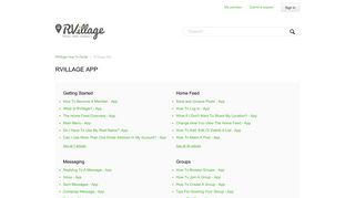 RVillage App – RVillage How To Guide