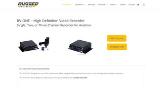 RV-ONE Recorder - Rugged Video - Airborne Video Systems