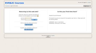 RVR&JC Courses: Login to the site