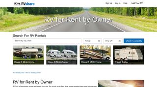 RV for Rent by Owner - RVshare.com