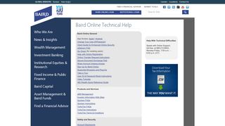 Help with Baird Online, Accessing your Account and Additional ...