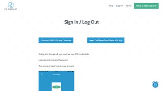 Sign In / Log Out - RW Elephant