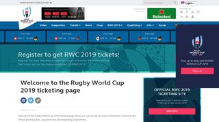 Tickets - Rugby World Cup 2019