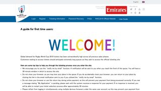 User Guide - Rugby World Cup 2019 Official Ticketing Site