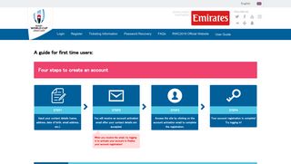 A guide for first time users - Rugby World Cup 2019 Official Ticketing Site