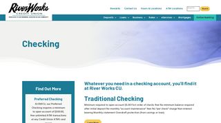 Checking - RiverWorks Credit Union