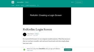 RxKotlin: Login Screen – AndroidPub
