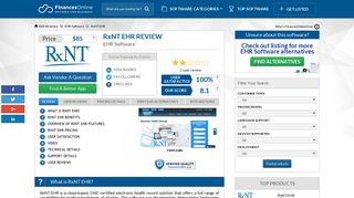 RxNT EHR Reviews: Overview, Pricing and Features