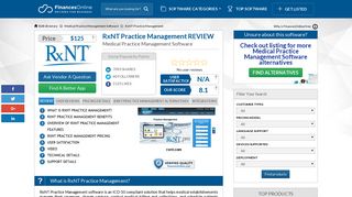 RxNT Practice Management Reviews: Overview, Pricing and Features