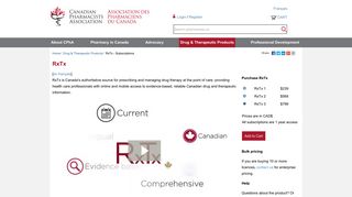 RxTx - Subscriptions - English - Canadian Pharmacists Association