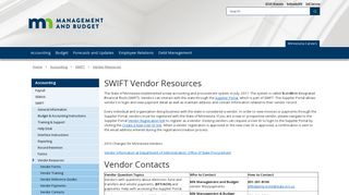 SWIFT Vendor Resources - Minnesota.gov