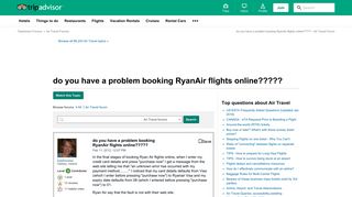 do you have a problem booking RyanAir flights online????? - Air ...