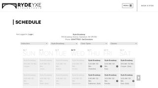 Schedule | Ryde YXE Cycle Studio