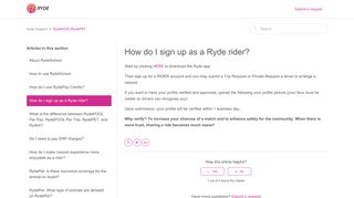 How do I sign up as a Ryde rider? – Ryde Support