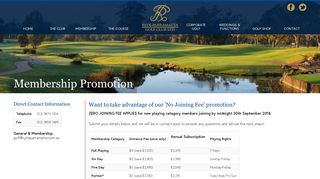 Membership Promotion - Ryde-Parramatta Golf Club