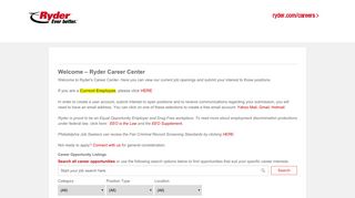 Ryder Career Center: Careers | Ryder | Welcome