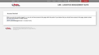 Access Denied - Ryder Integrated Logistics