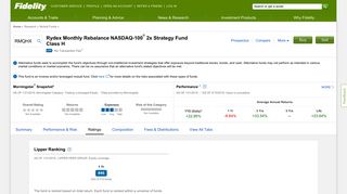 RMQHX - Rydex Monthly Rebalance NASDAQ-100 ® 2x Strategy ...