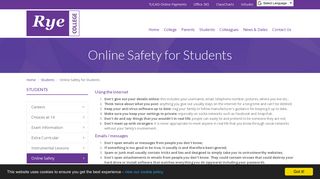 Online Safety for Students | Rye College