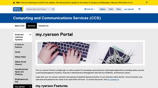 my.ryerson Portal - Computing and Communications Services ...