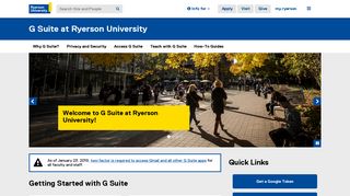 G Suite Website - Ryerson University