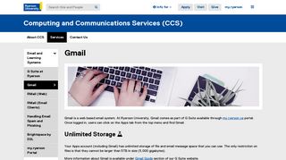 Gmail - Computing and Communications Services - Ryerson University