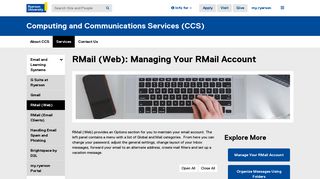 Managing Your RMail Account - Computing and ... - Ryerson University