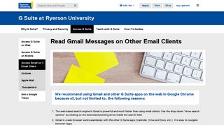 Access Gmail on Email Client - G Suite Website - Ryerson University