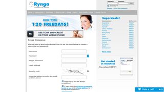 signup - Rynga | For the cheapest international calls