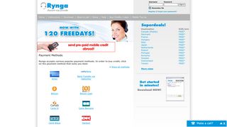 Payment methods - Rynga