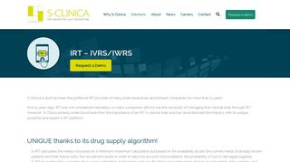 IRT – IVRS/IWRS - S-Clinica