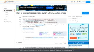 How to change facebook login button with my custom image - Stack ...