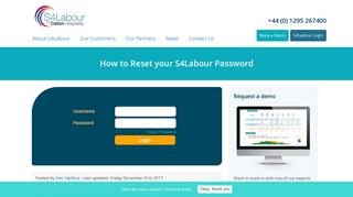 How to Reset your S4Labour Password | Catton Hospitality | S4Labour