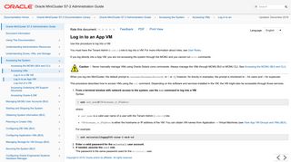 Log in to an App VM - Oracle MiniCluster S7-2 Administration Guide