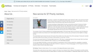 New service for S7 Priority members - S7 Airlines