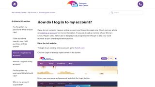 How do I log in to my account? – the Lott Help Centre