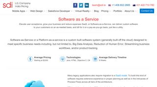 SaaS (Software-as-a-Service) Application Development Services